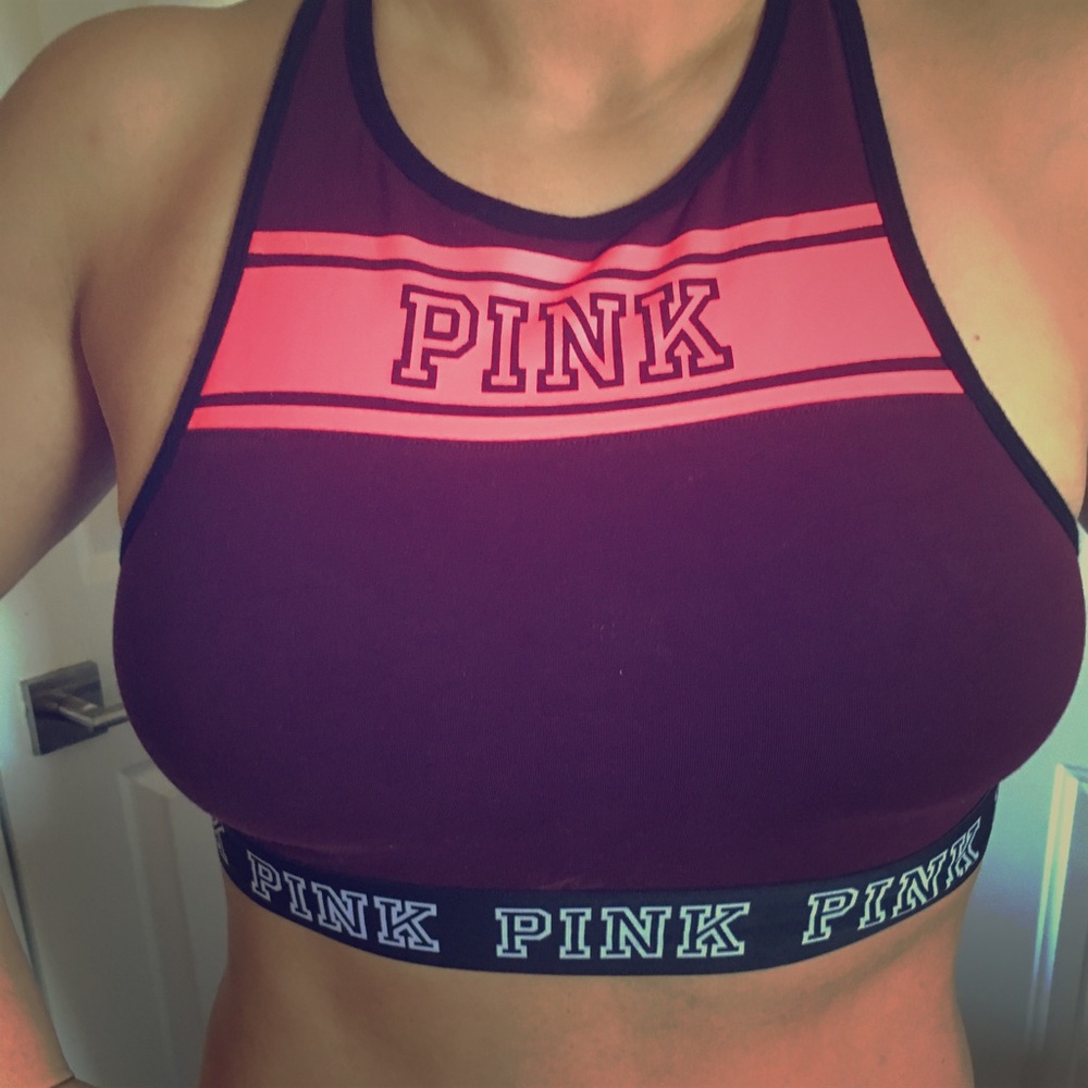 Pink Victoria Secret crop top / bra - like new